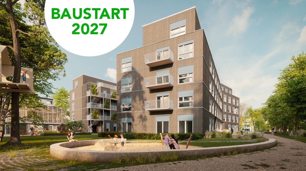 Generationenhaus HEIDI51 - Visualisierung Gartenansicht